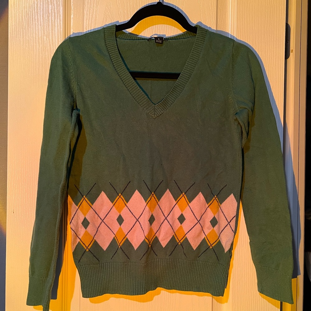 Vintage Nautica Argyle Pattern Long Sleeve.